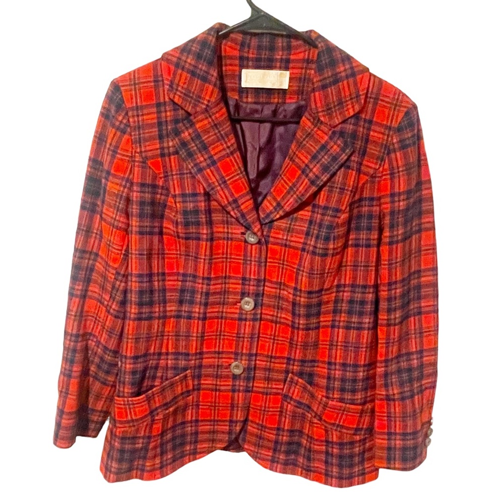 Vintage Pendleton Women's Medium Checked Wool Jac… - image 1